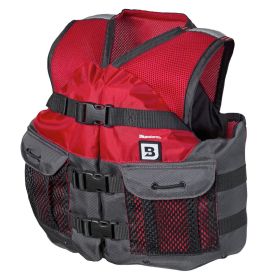 Bluestorm Sportsman Youth Mesh Fishing Life Jacket   Nitro Red