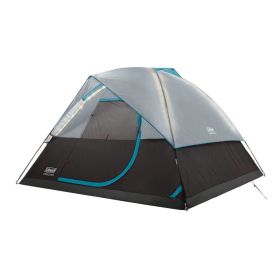 Coleman OneSource Rechargeable 4 Person Camping Dome Tent w/Airflow System &amp; LED Lighting